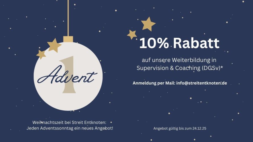 Adventsangebot: 10 % auf Weiterbildung Supervision & Coaching (DGSv)
